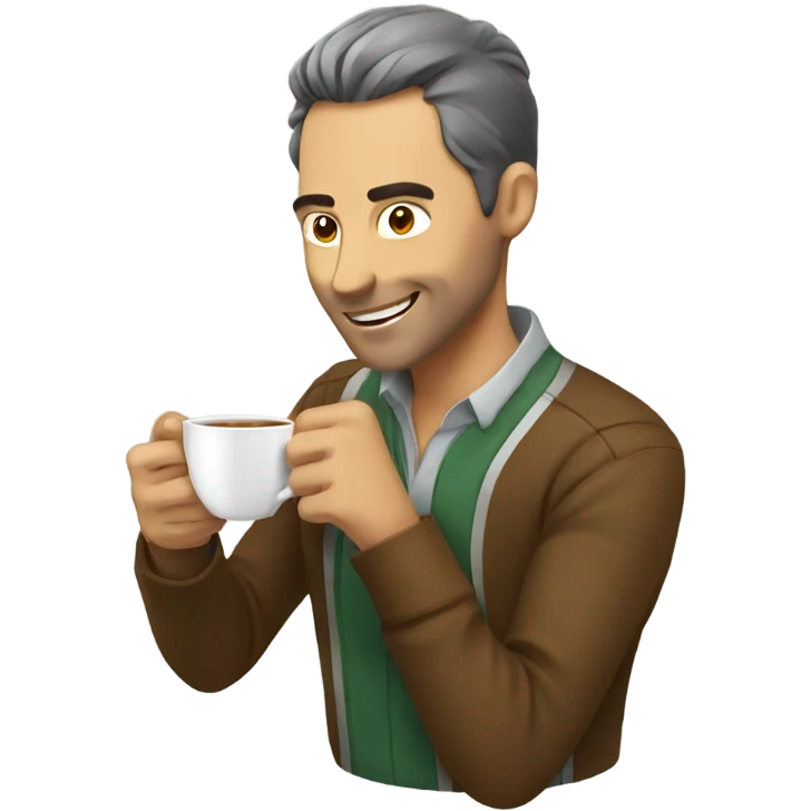 guy drinking tea emoji