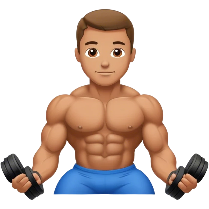 bodybuilder laying-down exercise emoji