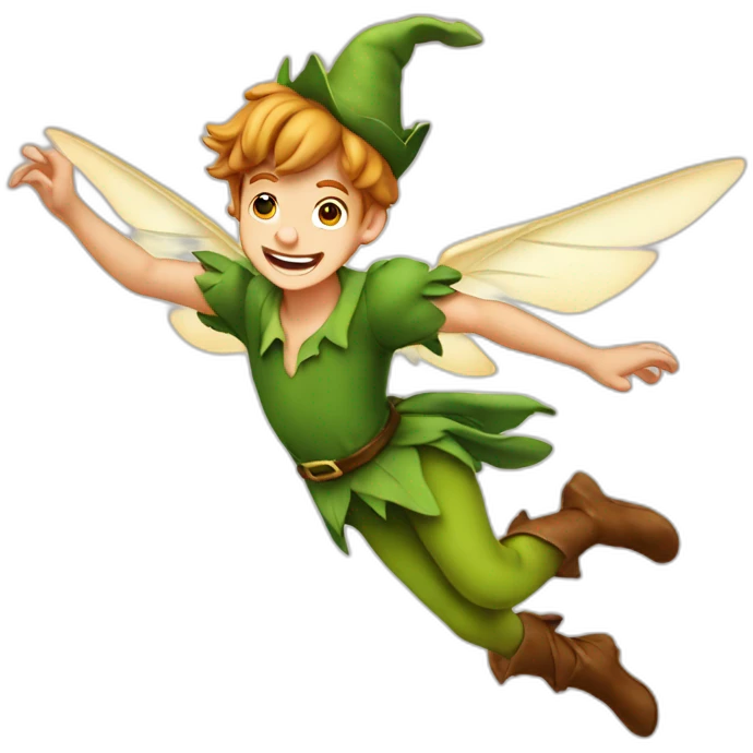 Peter pan flying emoji