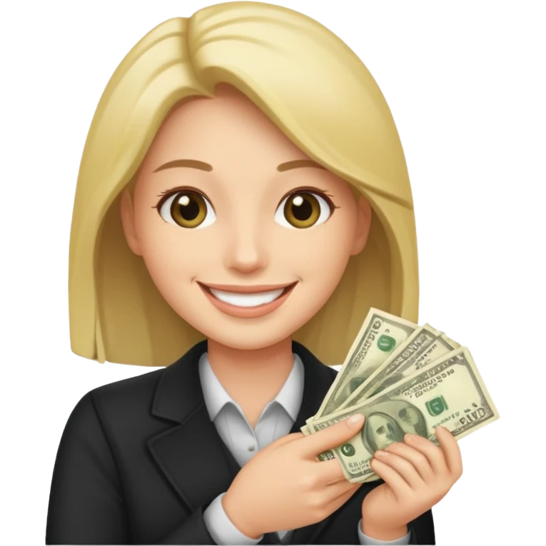 Friend holding a wad of cash emoji