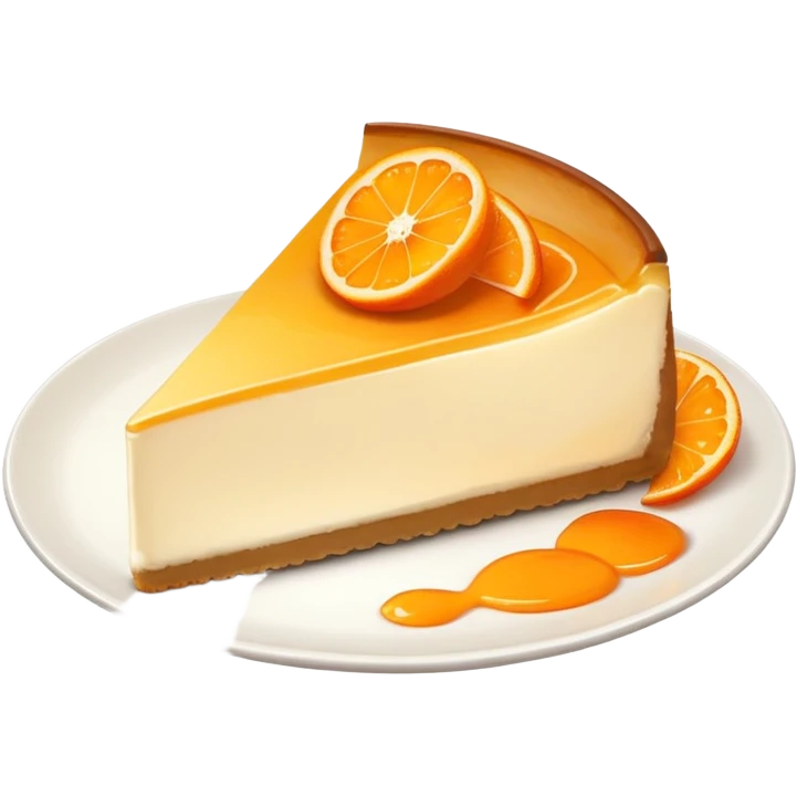 a piece of orange cheesecake emoji