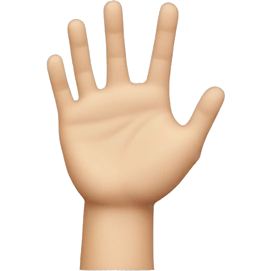 Palm Down Hand emoji