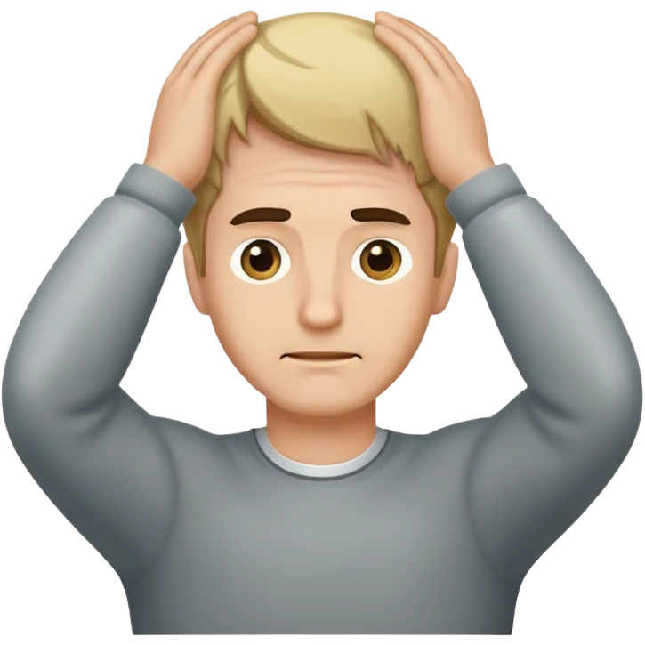 Elleri basında olan adam emoji
