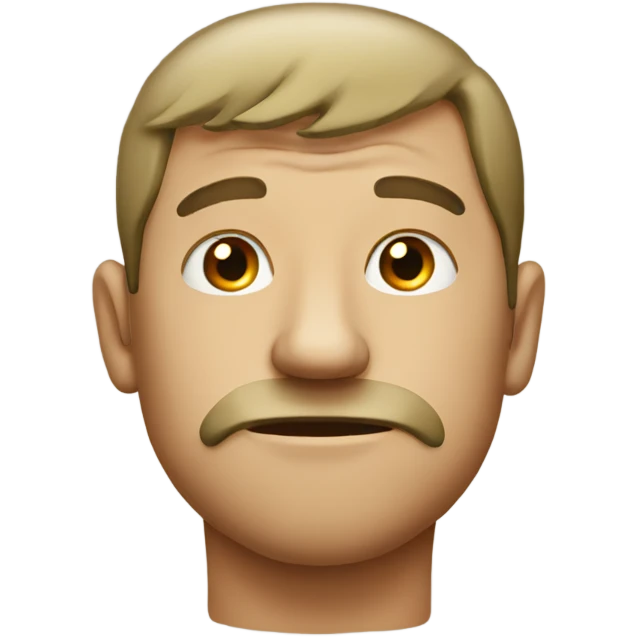 Guy with boogers out nose emoji