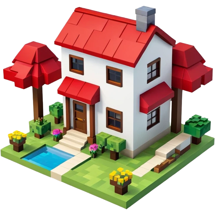 Minecraft house emoji