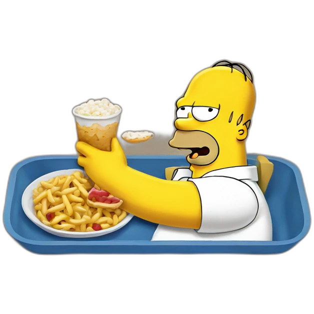 Homer Simpson eating homer simpson emoji