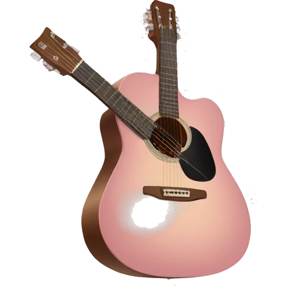 Light pink acoustic guitar emoji