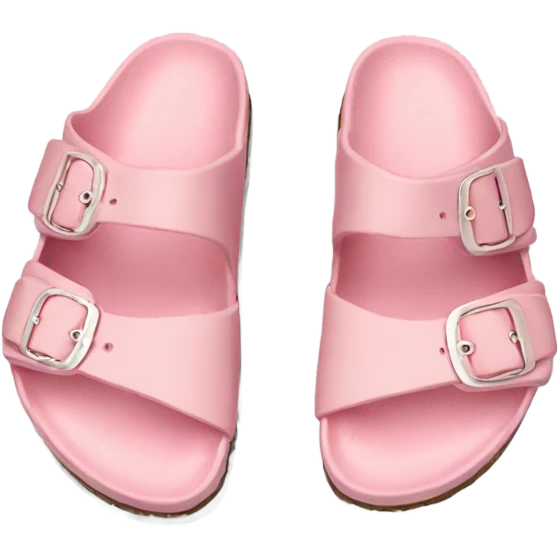 light pink birkenstock sandals emoji