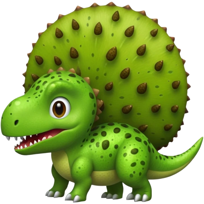 Dinosaur with a kiwi head emoji