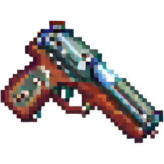 gun, pixel art style emoji