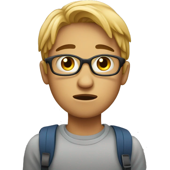 student with anxiety  emoji