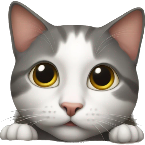 Curious cat on a bed emoji