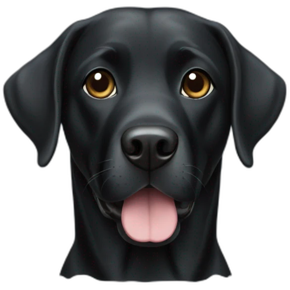 black lab emoji