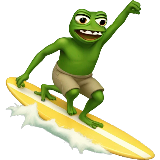 pepe surfing emoji