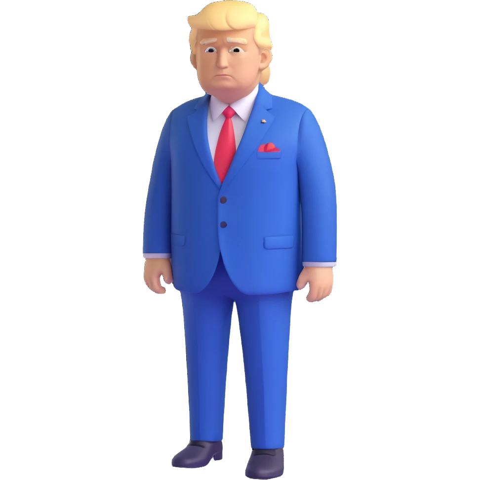 trump in a blue suit emoji