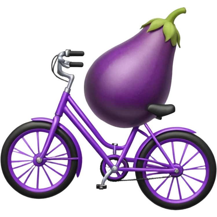 Eggplant riding bike  emoji