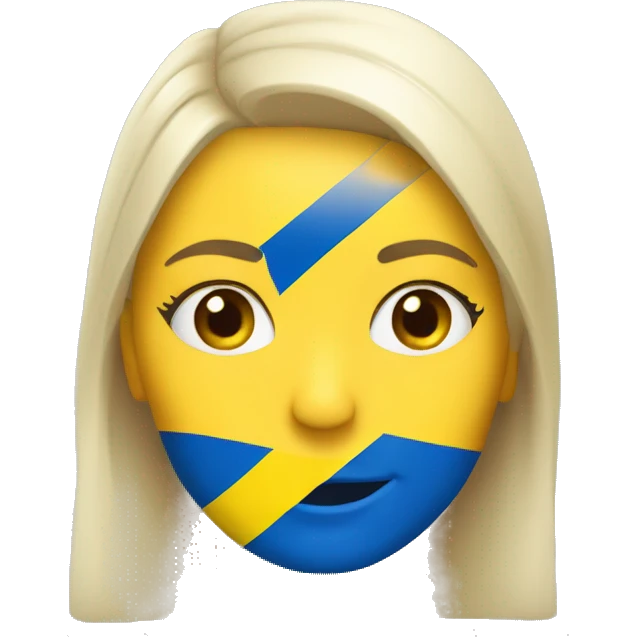 Frau mit ukrainischer Flagge emoji