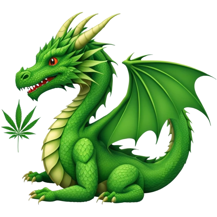 Make a dragon in cannabis  emoji