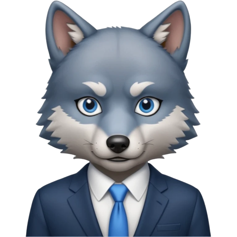 wolf in business suit emoji