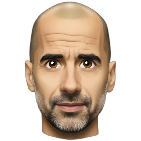 pep guardiola head with neck emoji