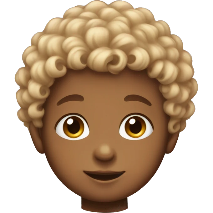 Curly hair baby boy  emoji