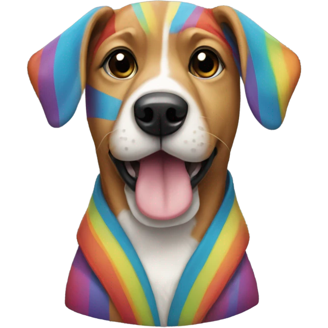 Rainbow dog emoji
