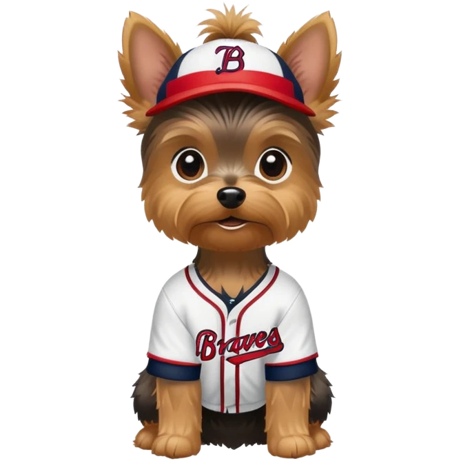 yorkie in braves outfit emoji