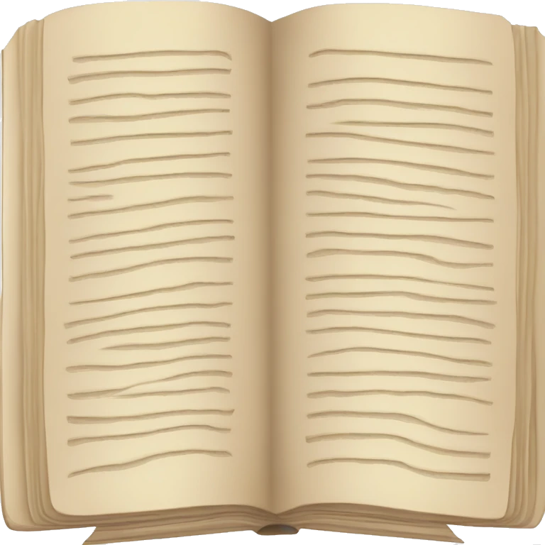 An open, hardcover book, depicted with a beige cover. Commonly used for various content concerning reading, writing, learning, and schooling. emoji