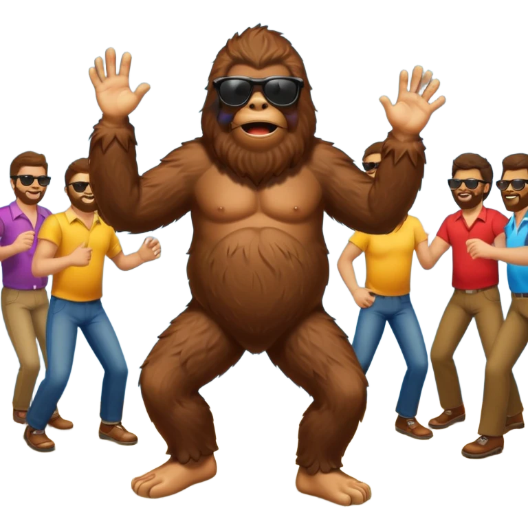 Bigfoot in a club emoji