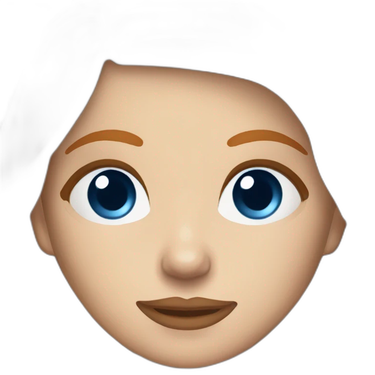 Ginger straight hair and blue eyes woman drinking a latte emoji