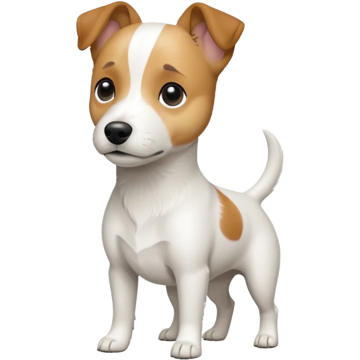 a white jack russell cross emoji