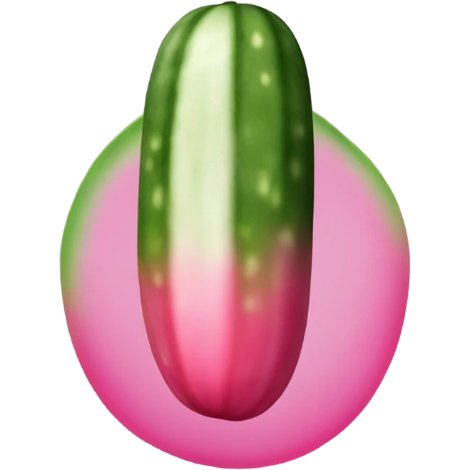 pink cucumber emoji