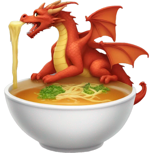 Dragon eating broth emoji