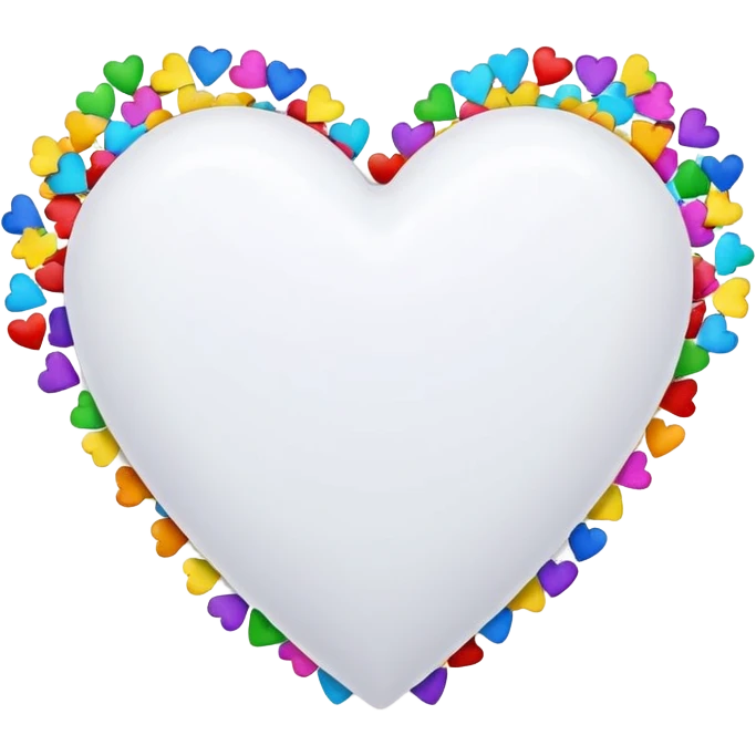 white heart with star confetti emoji
