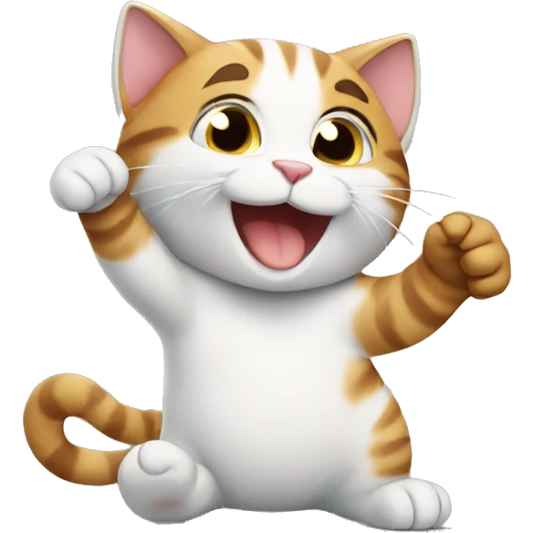 cats celebrating emoji