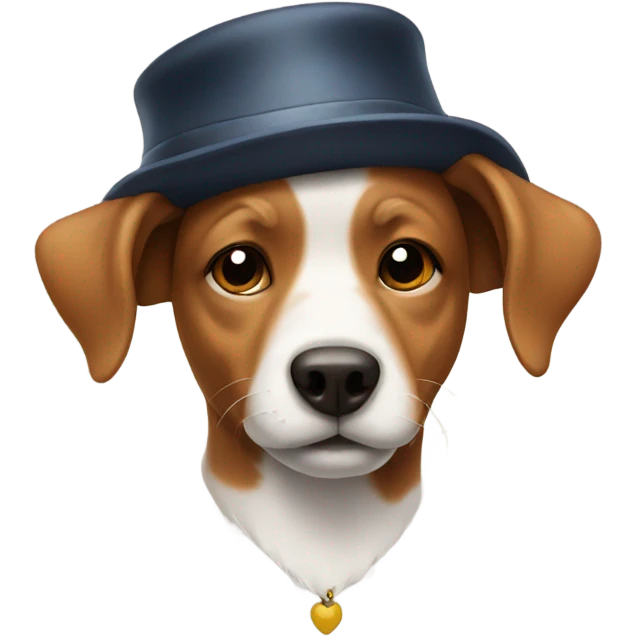 Dog with hat emoji