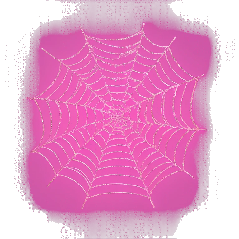 pink glitter spiderweb emoji