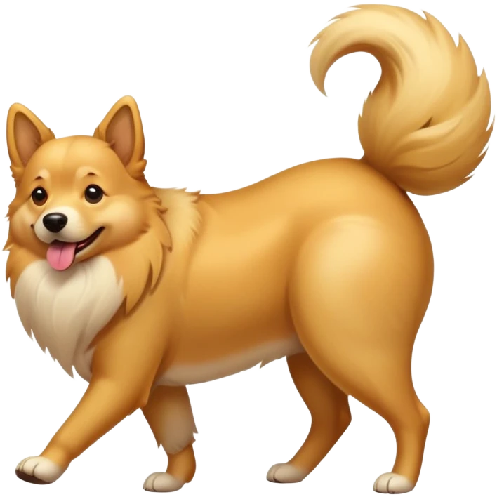 Big butt dog walking emoji