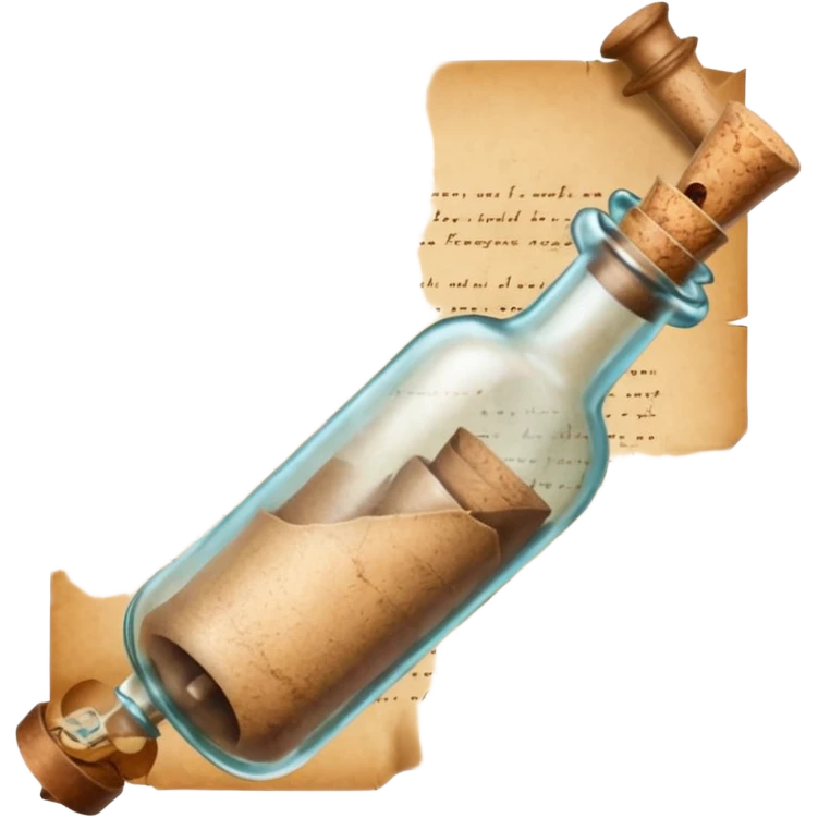 Message letter in Bottle emoji