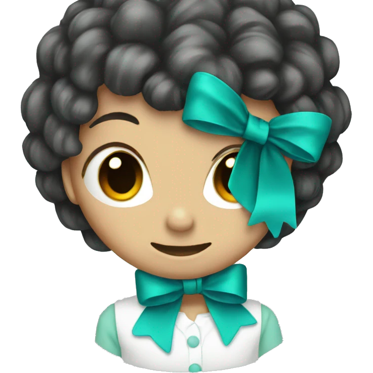 Teal blue bow emoji