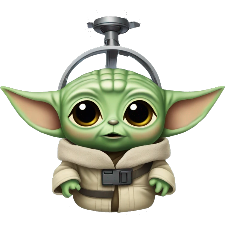 baby yoda in a helicopter emoji