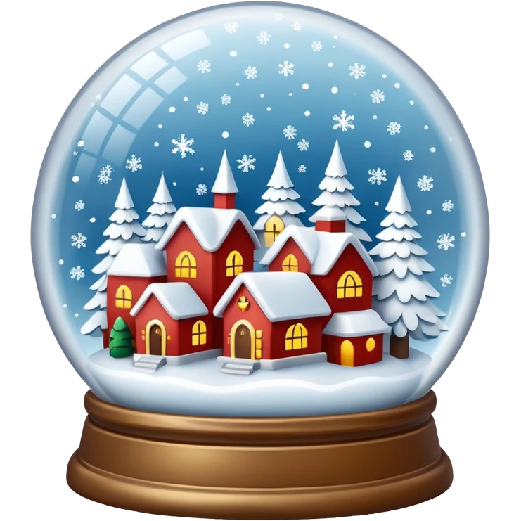 всё полностью должно быть белым - белый christmas village snow globe emoji