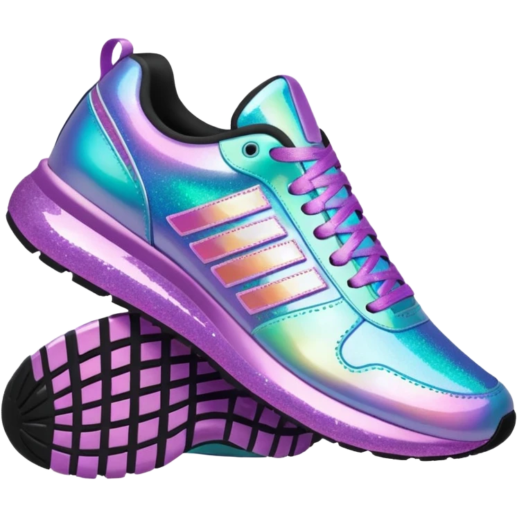glitter running shoes emoji