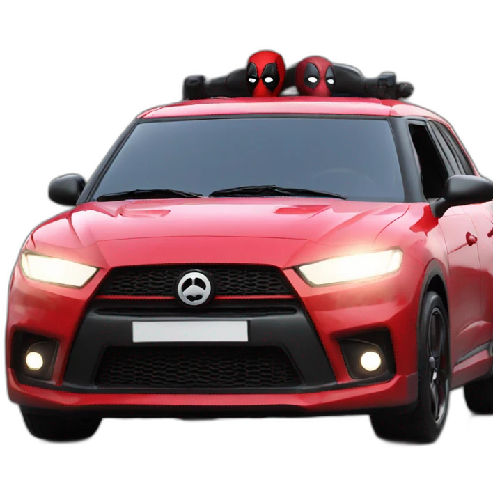 Voiture deadpool  emoji