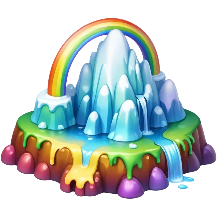 melting magical rainbow landscape emoji