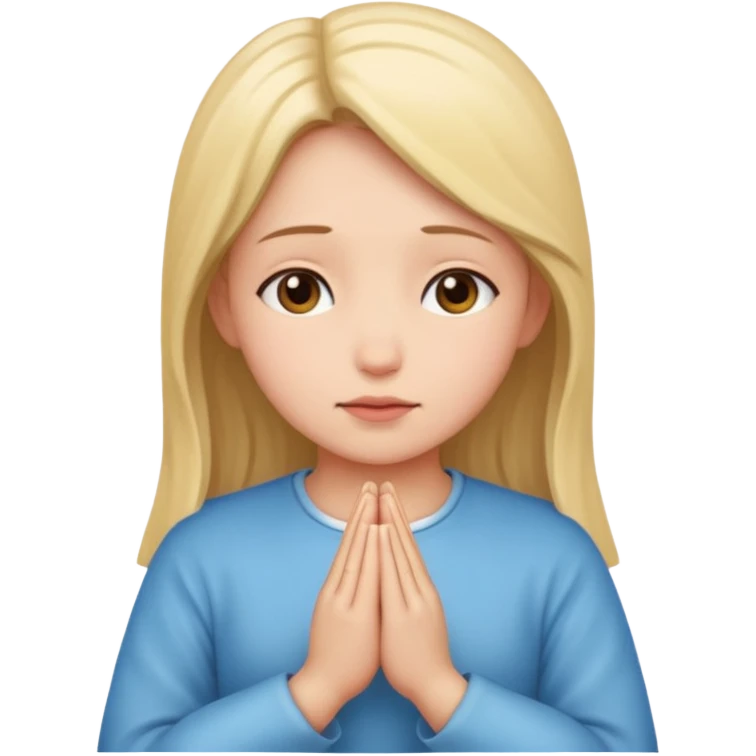 Prière chrétien fille emoji