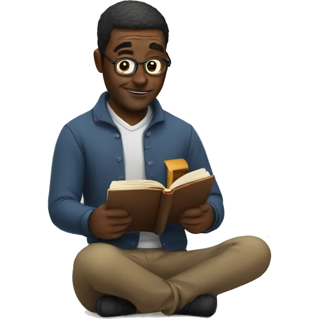 A man reading a book emoji