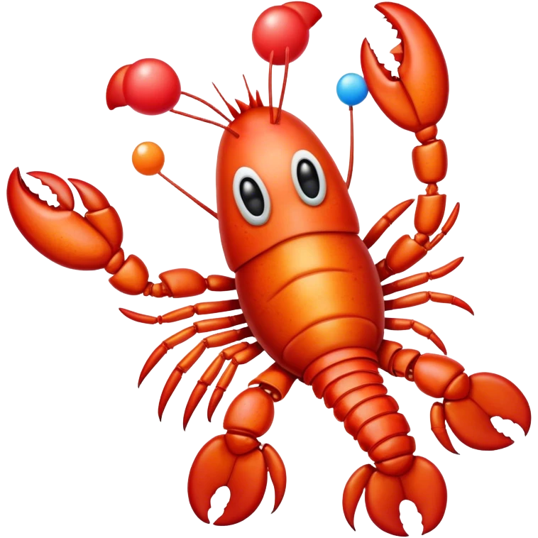 A lobster dressed as a clown emoji