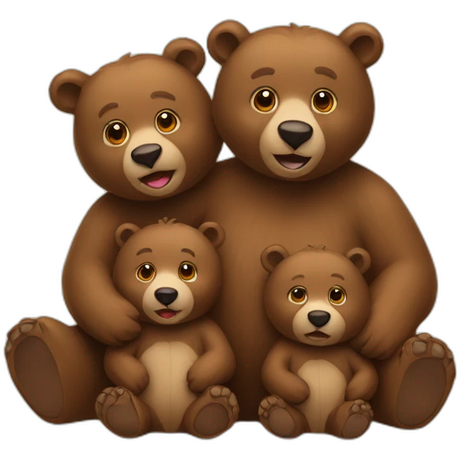 bear family emoji