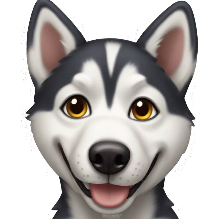 Perro husky feliz emoji
